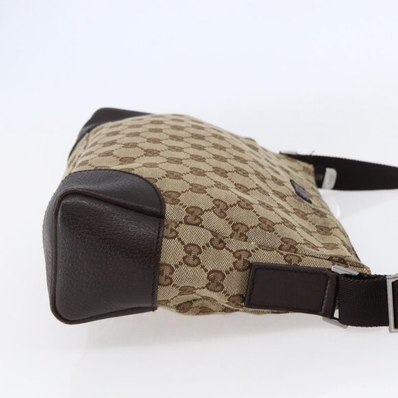 GUCCI GG Canvas Shoulder Bag Beige Silver 114273 Auth - Picture 13 of 16